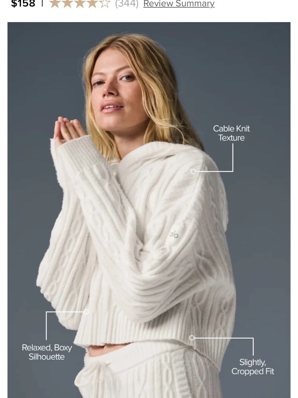Cozy Cable-Knit Hooded Sweater in Cream